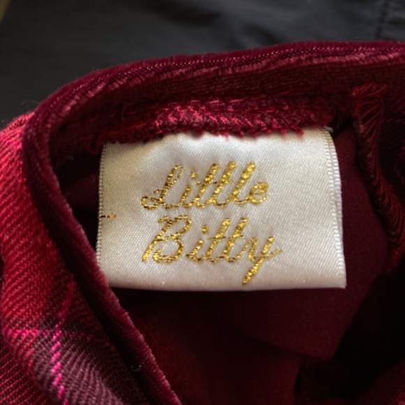 Vintage Little Bitty Holiday Dress Outfit Plaid Velvet Smocked Flowers 6-9 mo - Picture 12 of 15